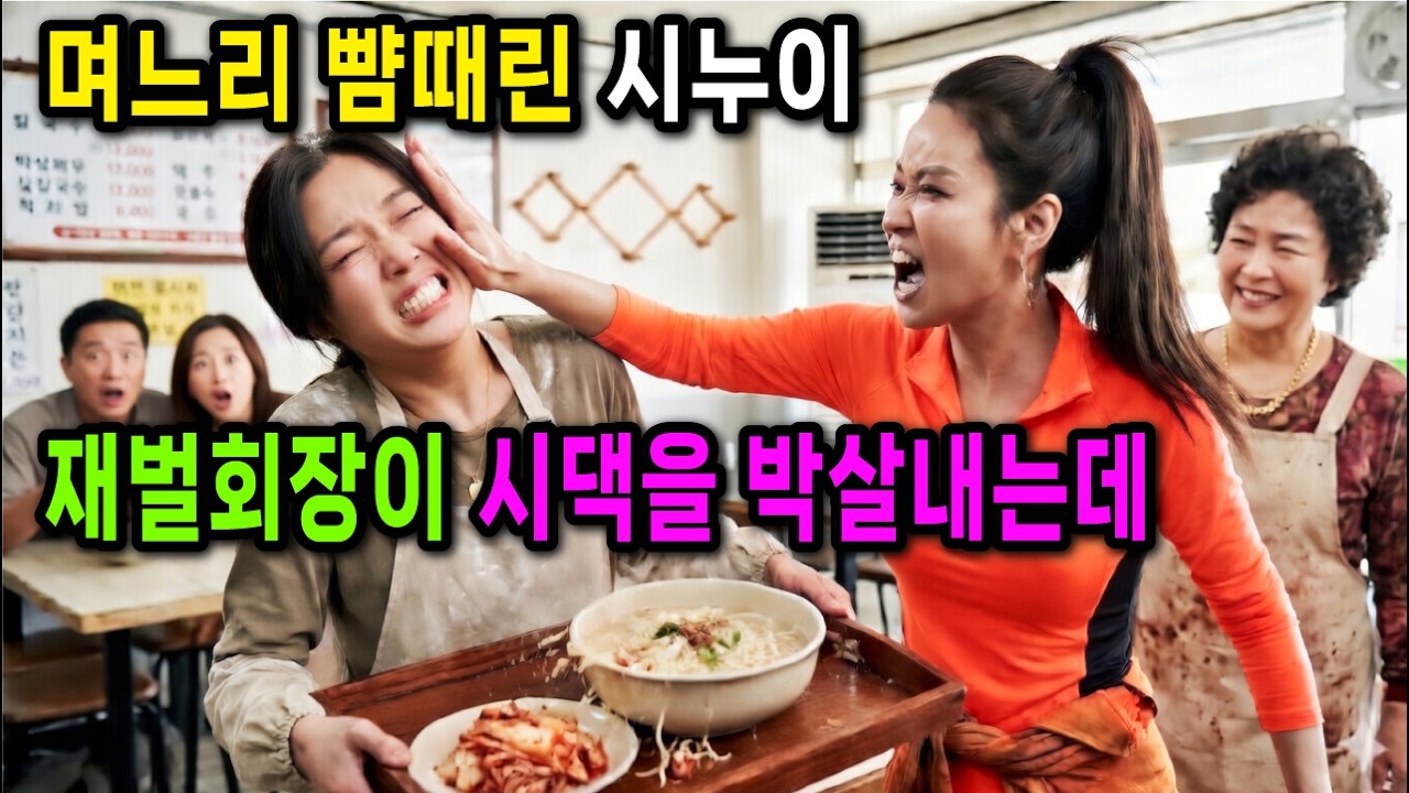 칼국수 서빙하던 며느리 뺨 때린 시누이 다음날 재벌 회장이 시댁을 박살내는데