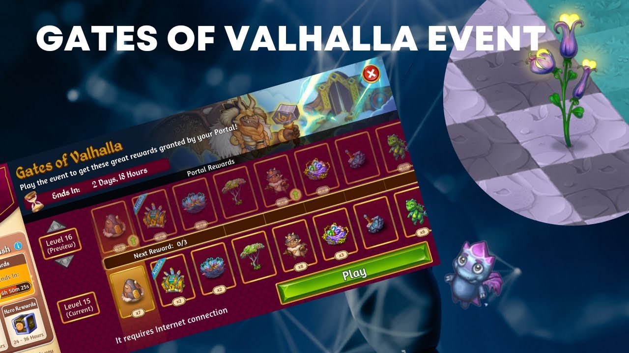 Merge Dragons Gates of Valhalla Event! Twin life flowers & merge 5 tasks, brilliant life flower.