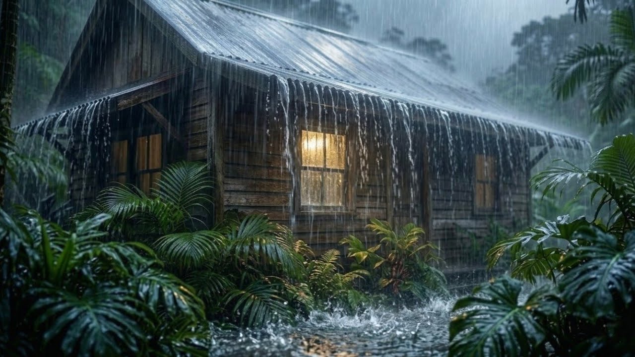 😴 Fall Asleep Instantly with Rain on Window & Thunder | Cozy Night Sleep Ambience