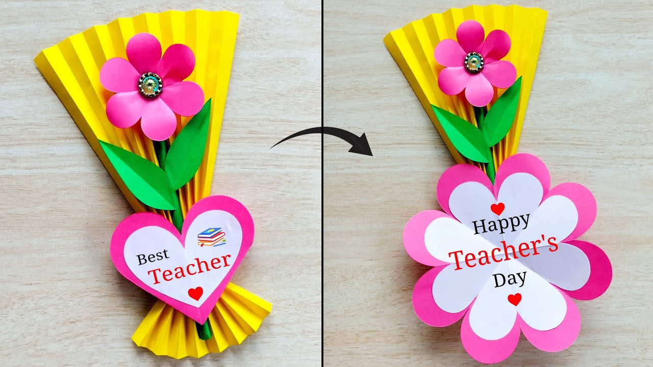 DIY - Teacher's day pop-up card ideas // Happy teacher's day greetings card handmade
