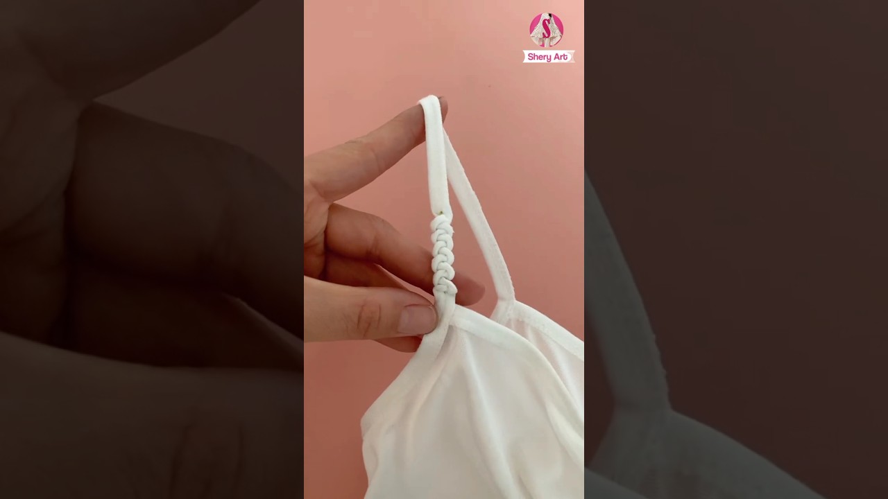 reduce shoulder strap length to new sewing tips #sewing #shorts