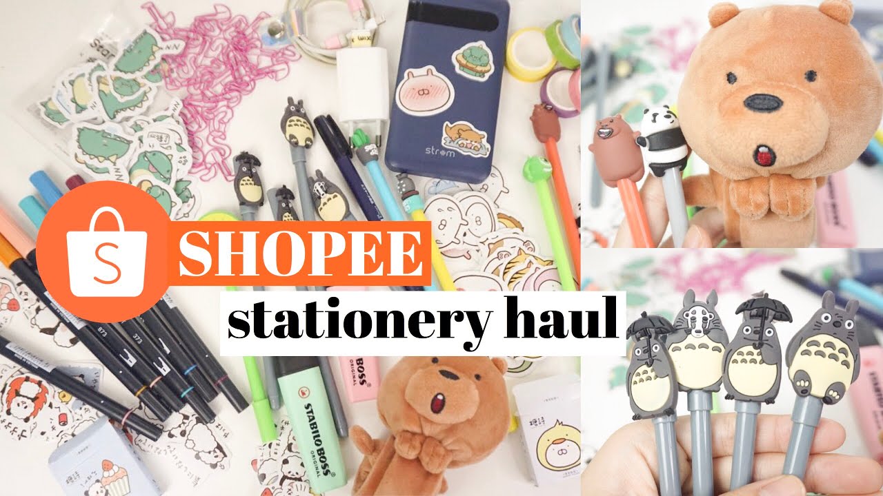 SHOPEE Stationery Haul!! Back to school haul Murah - murah semuaaa | Indonesia