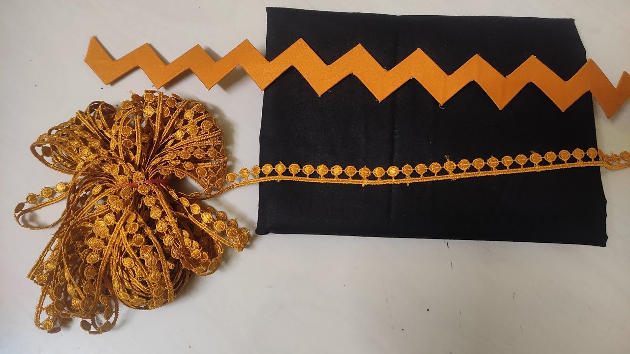 how to make cutwork zigzag trouser sleeves design/cutting ✂️ and stitching by Anabiya khan boutique