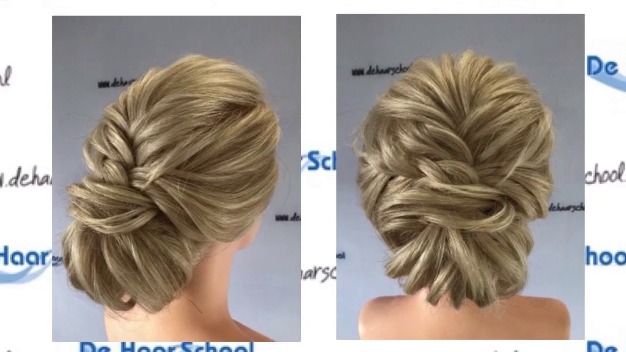 Opsteken met visgraat vlecht en twist, updo with fishtail braid and twist