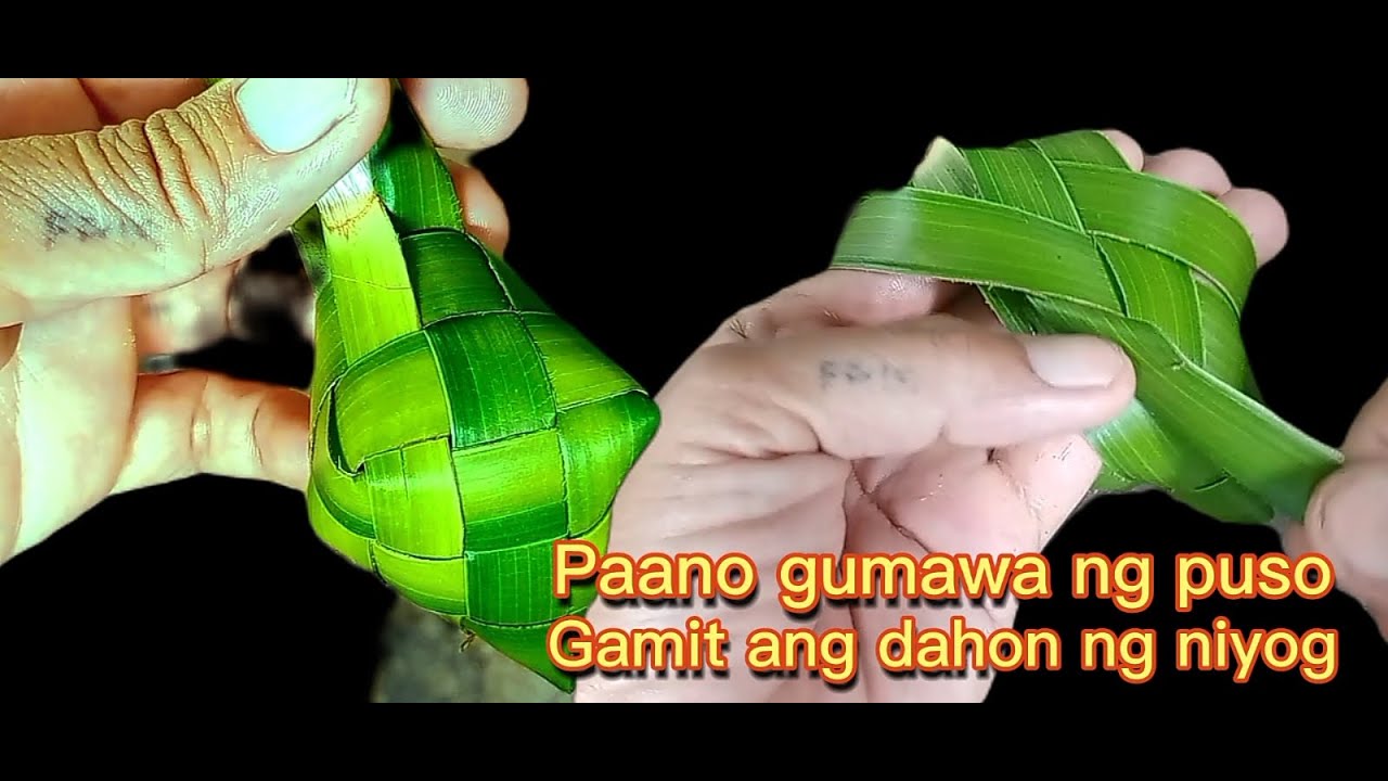Paano gumawa ng puso | unsaon paghimu ug puso gamit Ang dahon ng niyog