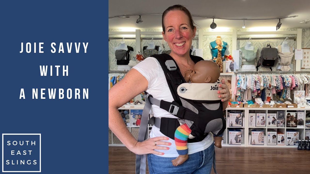 Joie Savvy carrier - carrying a newborn/young baby