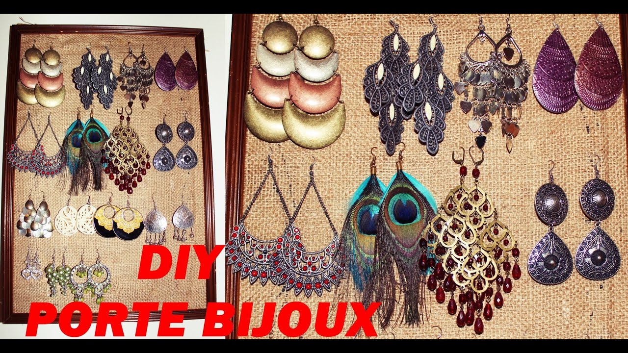 DIY : porte bijoux /boucles d'oreilles !!