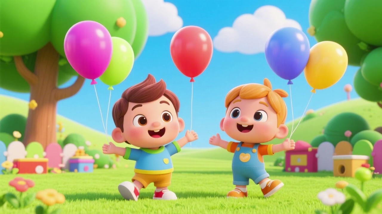 Preschool Balloon Fun Song 🎈 | Fun Learning Song for Kids | Nursery Rhymes