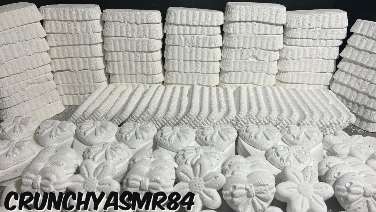 120+ Plain White Chalk Crush | Mass Crush | Oddly Satisfying | ASMR | Sleep Aid