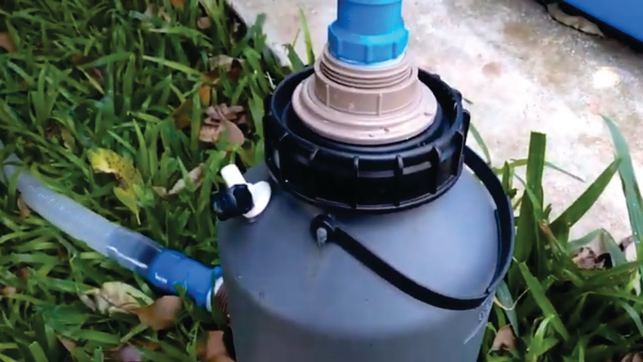 Filtro de areia caseiro para piscina inflável, ótimo rendimento e baixo custo.