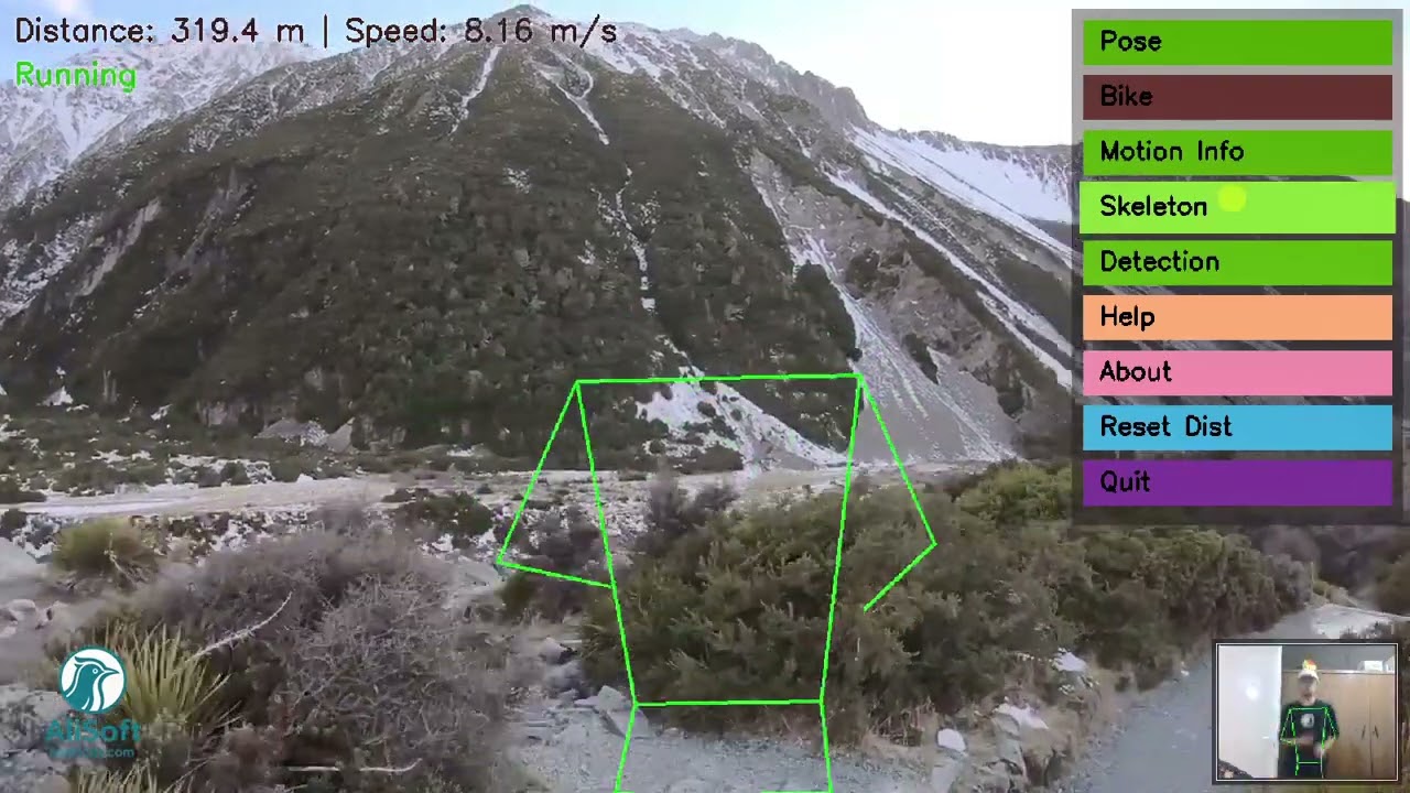 AliSoft YOLO Pose Video Control (Sport - Virtual Running)