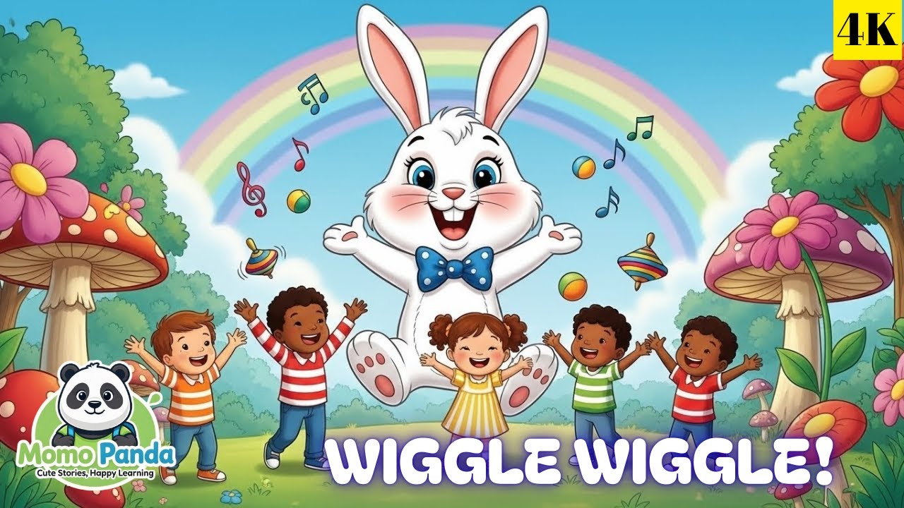 Wiggle Wiggle Dance Song 🐰 | Fun Action Song for Kids & Toddlers | Nursery Rhymes