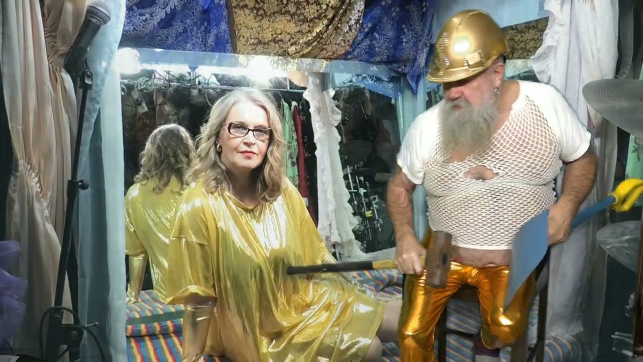 Heavy workers golden woman