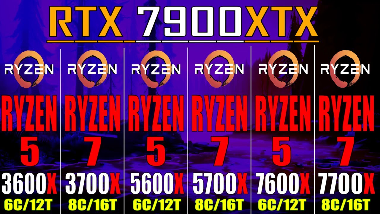 RYZEN 5 3600X vs RYZEN 7 3700X vs RYZEN 5 5600X vs RYZEN 7 5700X vs RYZEN 5 7600X RYZEN 7 7700X ||