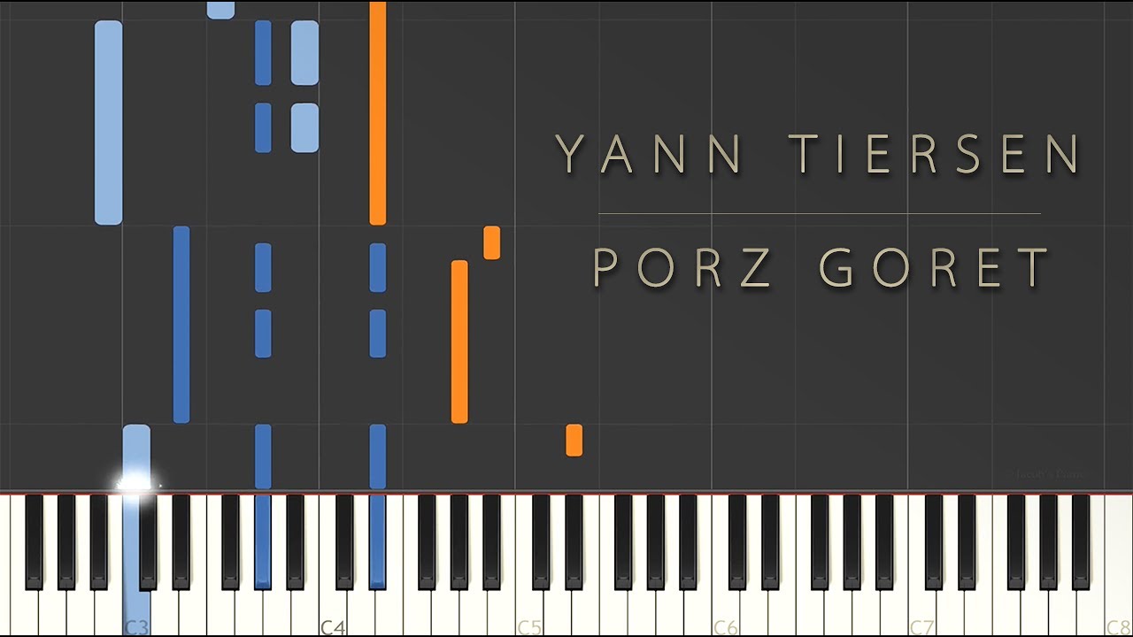 Yann Tiersen - Porz Goret \\ Synthesia Piano Tutorial