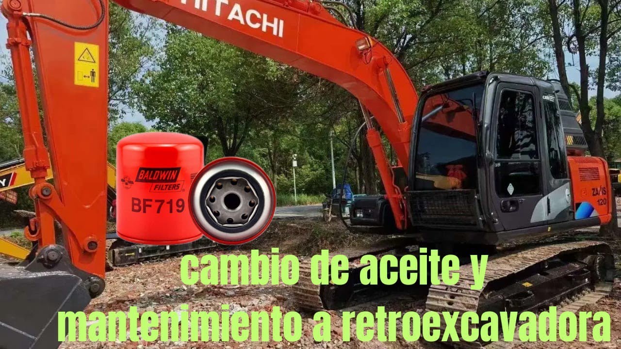 cambio de aceite y mantenimiento retroexcavadora Hitachi 130