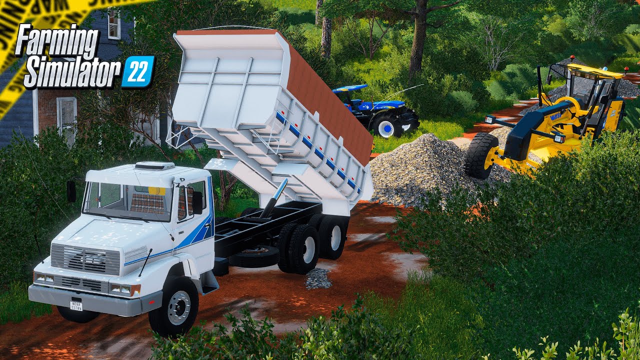 Cascalhando estradas rurais | Farming Simulator 22