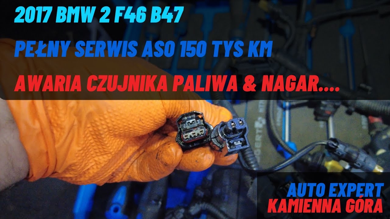 2017 BMW 2 F46 B47 Serwisowane w ASO /// Awaria czujnika paliwa /// Dużo nagaru w kanałach głowicy