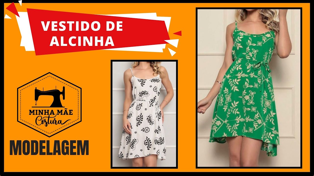 Vestido de alcinha - passo a passo da modelagem
