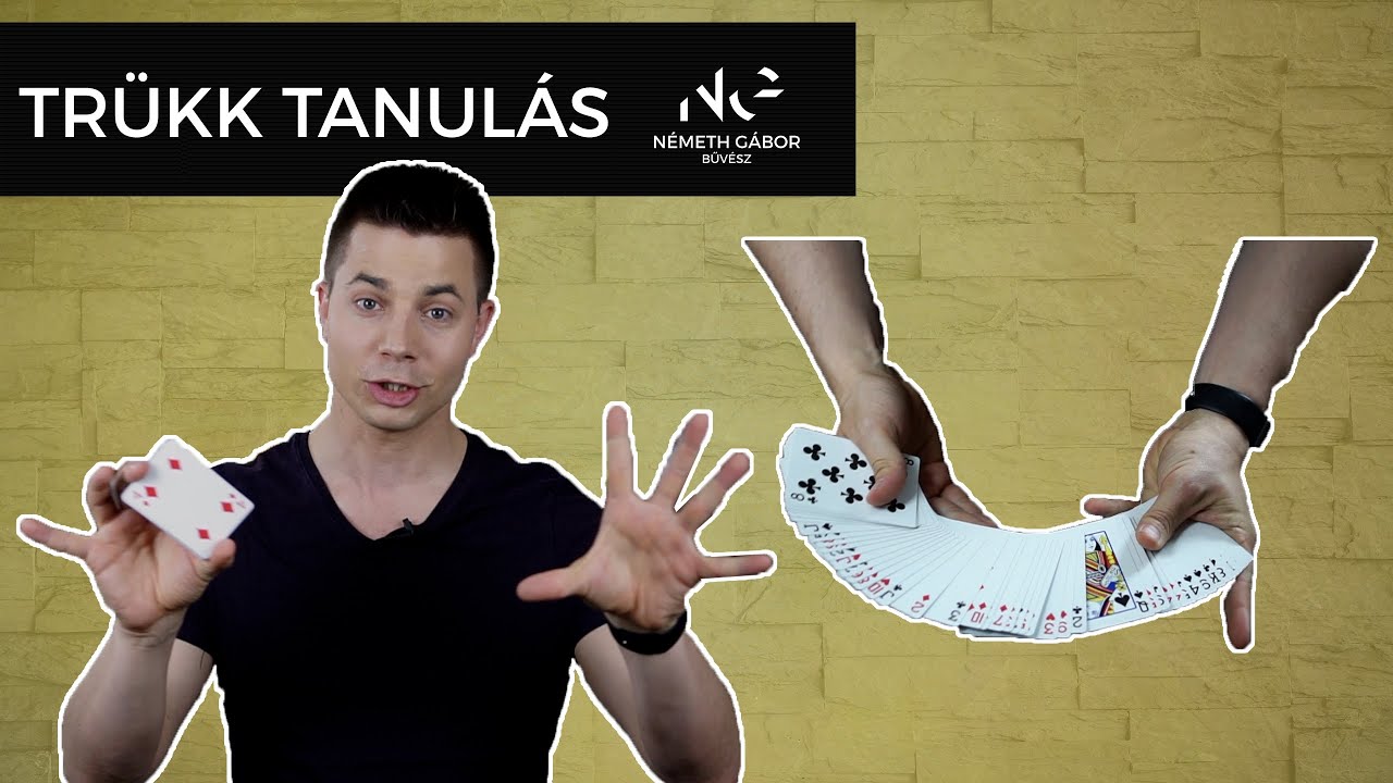 Trükk Tanulás - 4 ÁSZ MEGTALÁLÁSA KEVERT CSOMAGBÓL KEZDŐKNEK!!!  (Németh Gábor bűvész)