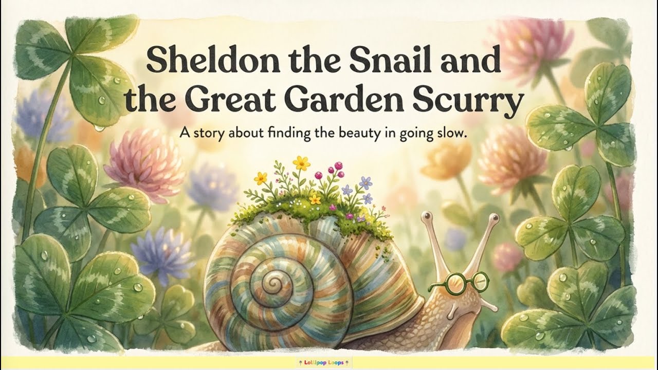 Sheldon the Snail & The Glimmer Gala! 🐌✨ A Slow & Steady Garden Adventure for Kids! 🌿🎨