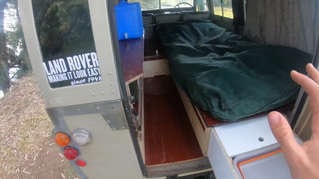 I live out of my 1982 Land Rover! | Tiny home/camper tour.