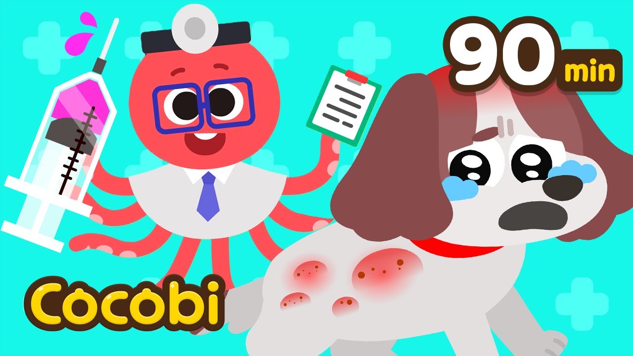 ¡Ayuda a los Animales Enfermos!🩺🐶Soy Veterinario, Doctor Pulpo y Más | Canciones Infantiles | Cocobi