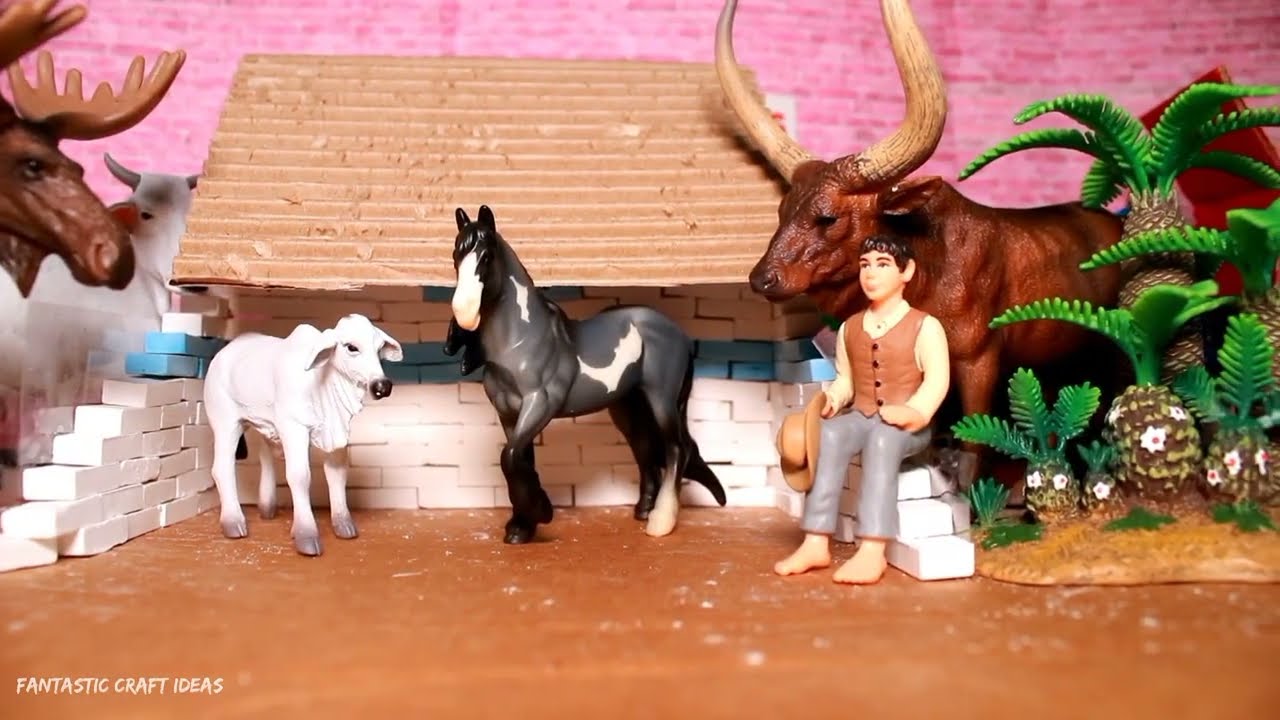 DIY how to make cow shed | house of animals | horse house &ndash; cow shed