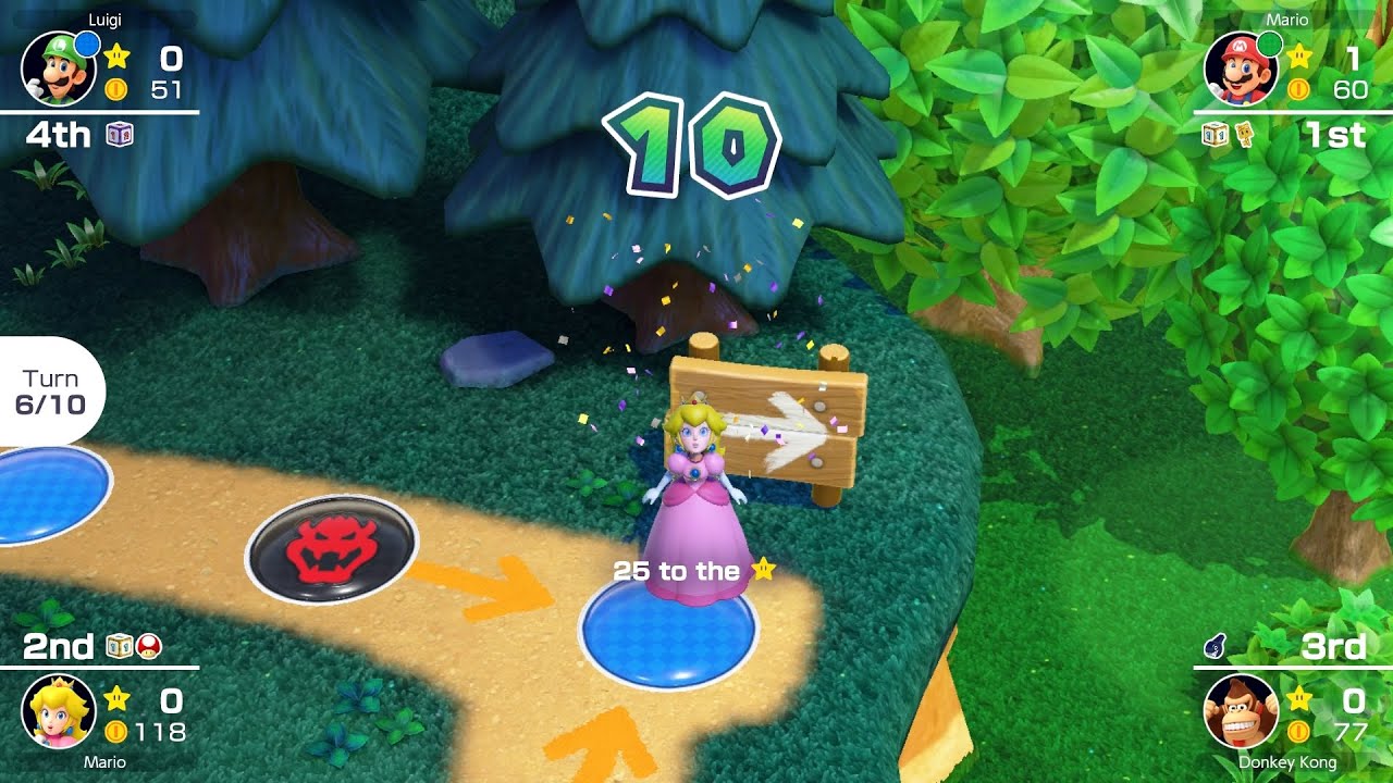 Mario Party Superstars #1000 Woody Woods Peach vs Mario vs Luigi vs Donkey Kong