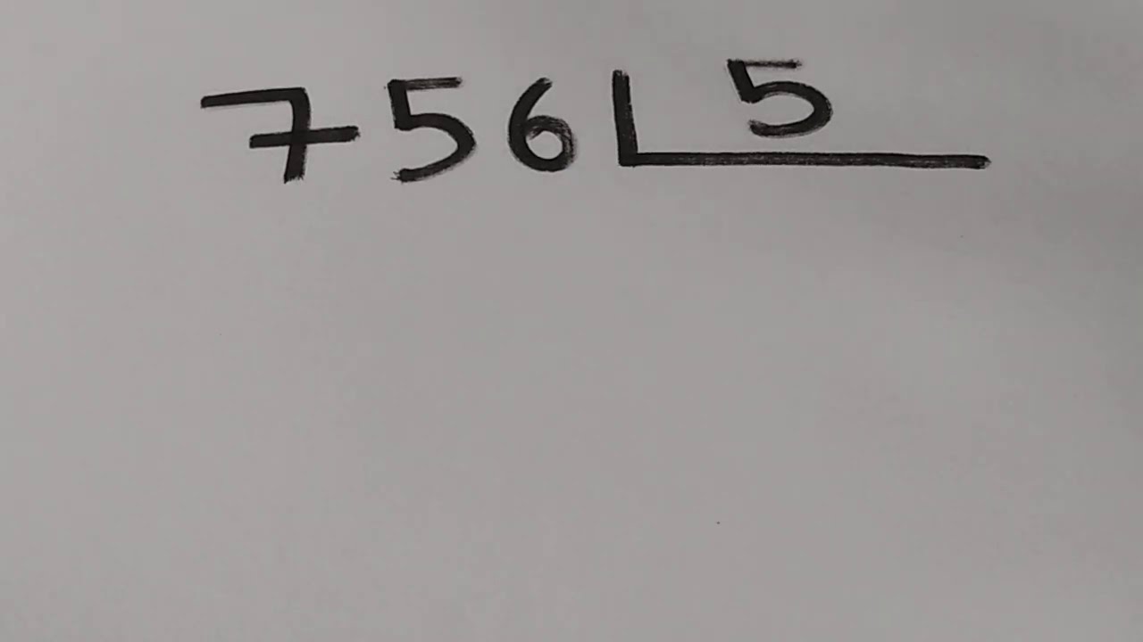 COMO DIVIDIR 756 POR 5
