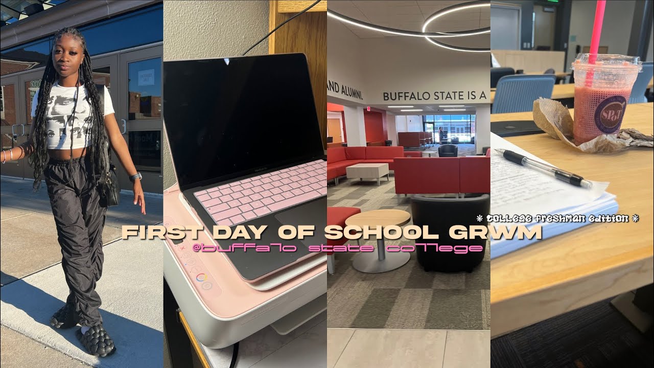 first day of school grwm // college freshman @ buffalo state college