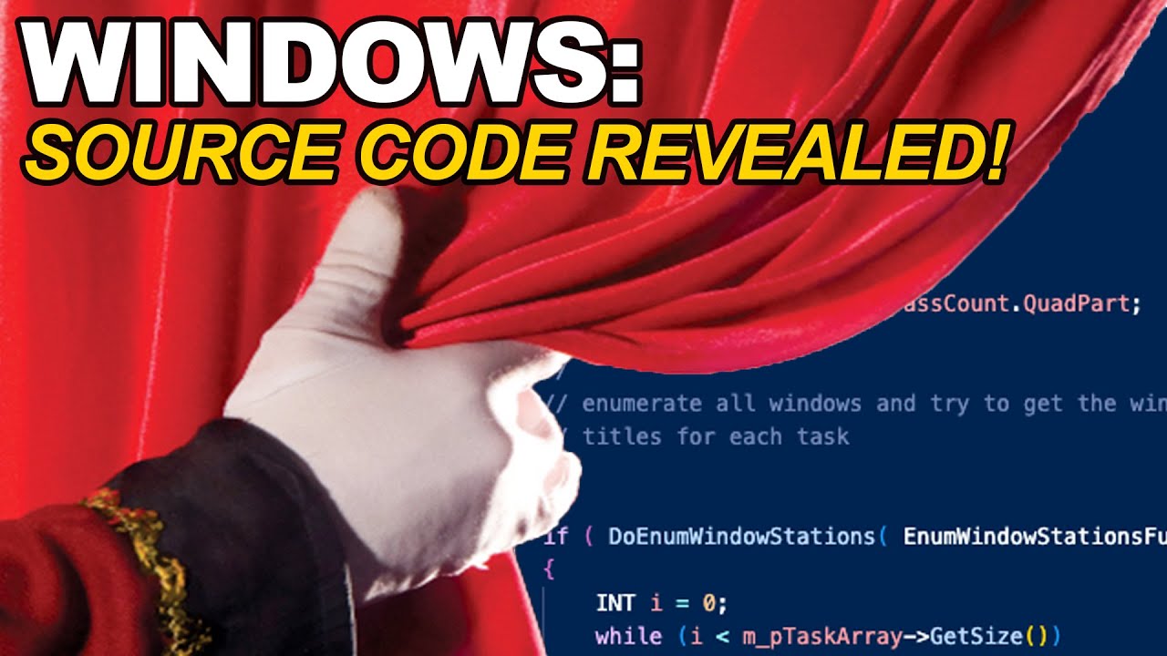 Раскрыт исходный код Windows: диспетчер задач (E01)