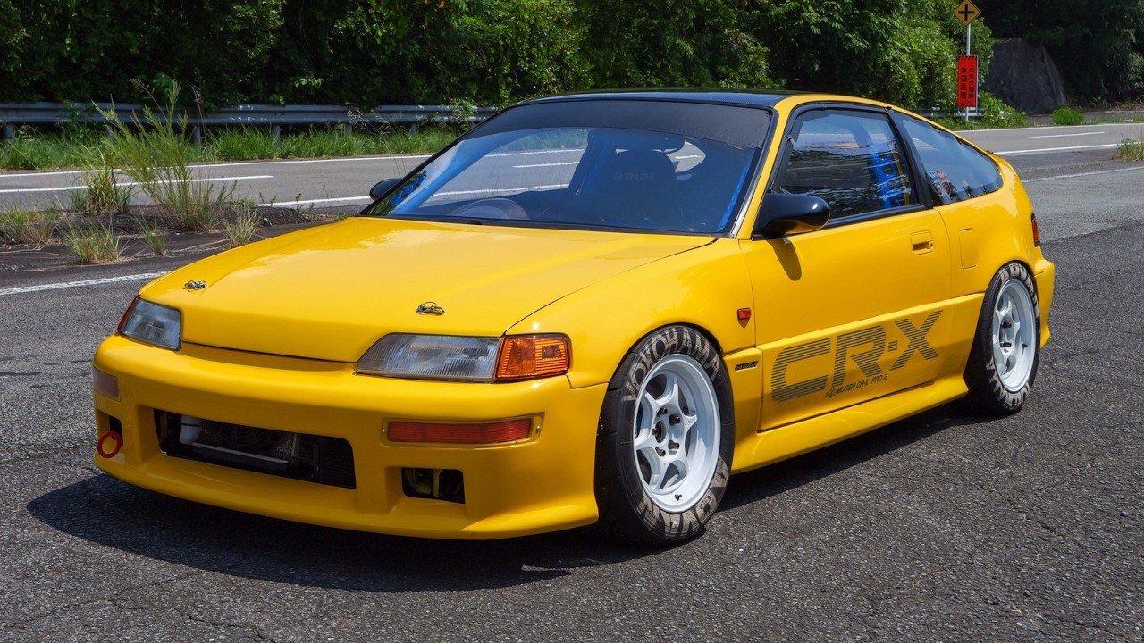 車重695キロ！？軽量化だけで筑波1分切りを目指す男のホンダCR-X 無限PRO II仕様。鬼軽量化カーボンパーツ自作多数！