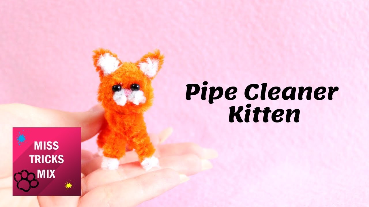 Tiny Pipe Cleaner Kitten DIY Tutorial | Pipe Cleaner Crafts.