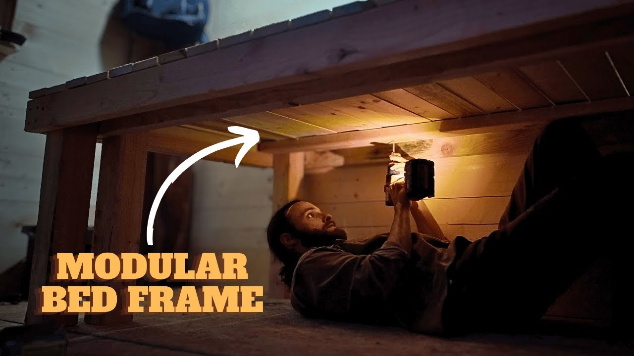My Days Living Off-Grid in Alaska │ Building a Modular Bed Frame for Tiny Cabin〈EP24〉