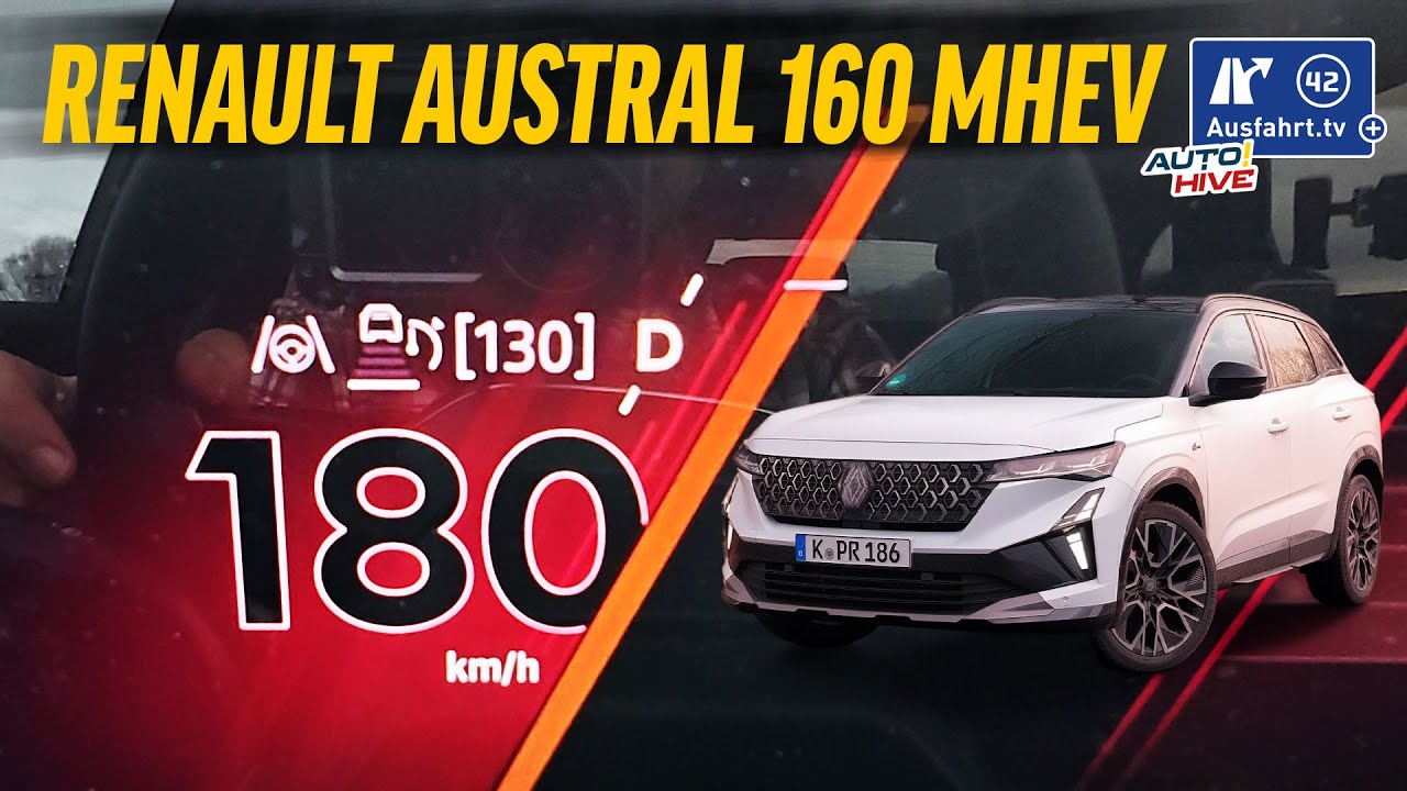 Tachovideo Renault Austral Mild Hybrid 160 Automatik (RHN) 0-100 kmh kph 0-60 mph Beschleunigung