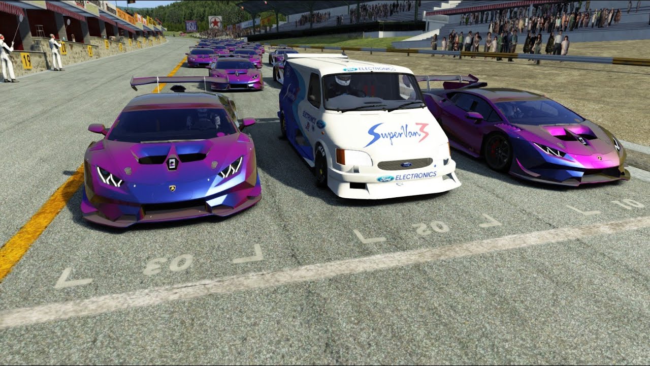 Ford Supervan 3 vs Lamborghini Huracan Alex Choi Unicorn V4 at Old Spa