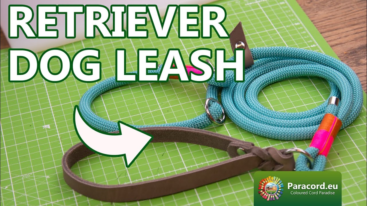 Retriever Dog Leash with Whipping & Leather Handle - Paracord.eu Tutorial