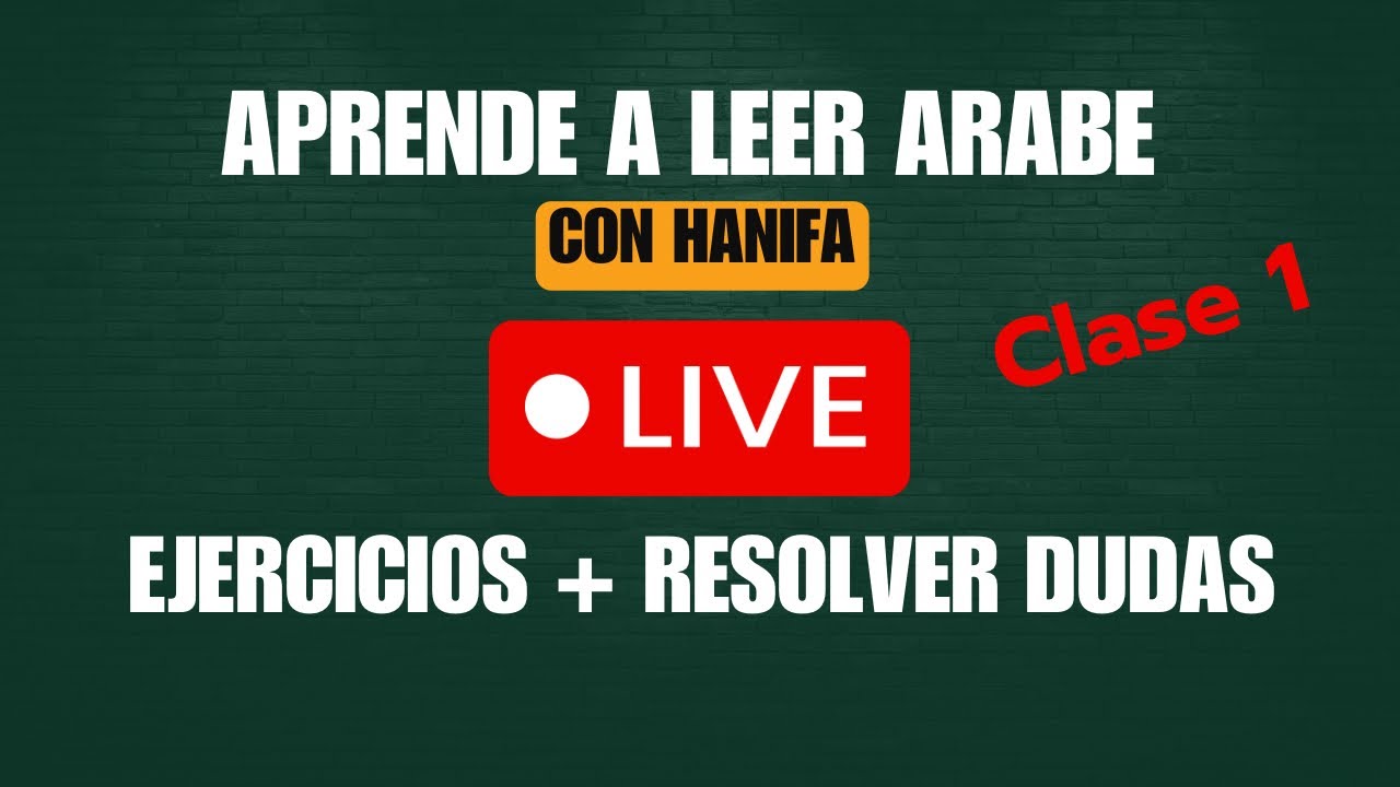 ¡ArabeConHanifa está emitiendo en directo!