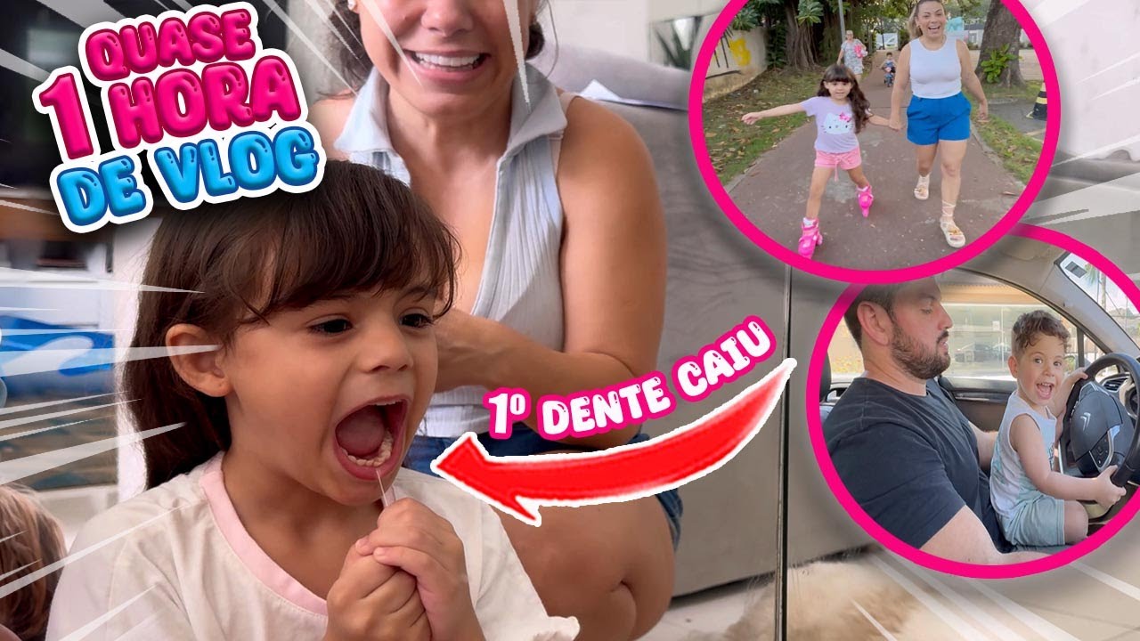 QUASE 1 HORA DE VLOG - CAIU PRIMEIRO DENTE + DIA DE BAGUNÇA  | Kathy Castricini