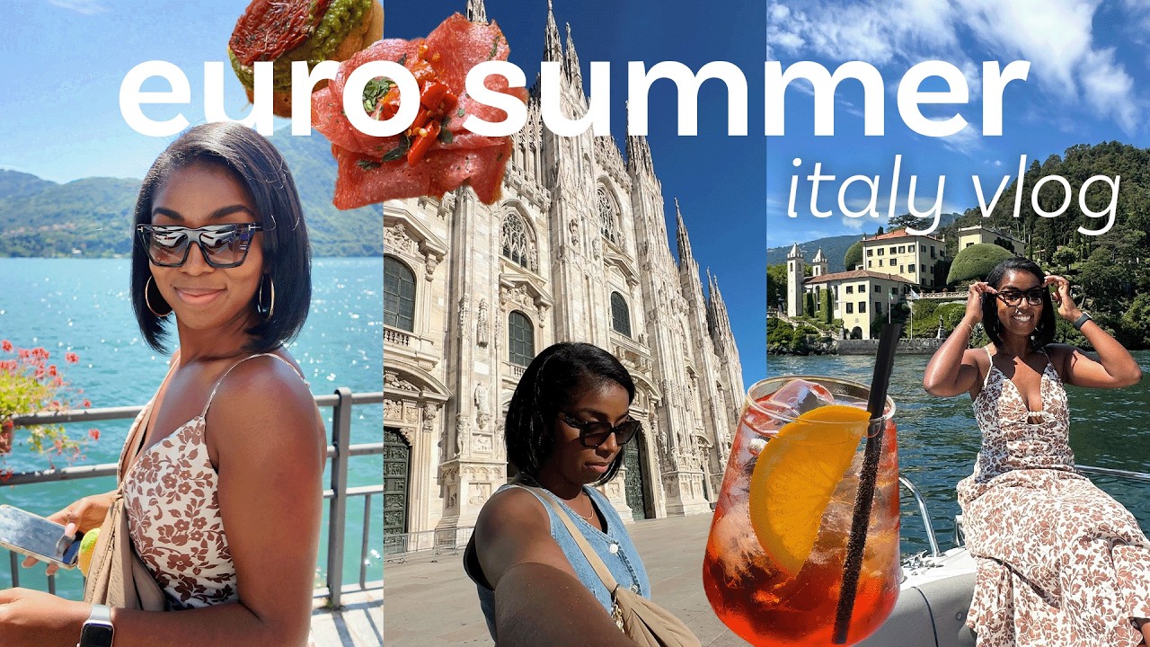 solo travel in lake como, milan and venice 🇮🇹 euro summer vlog