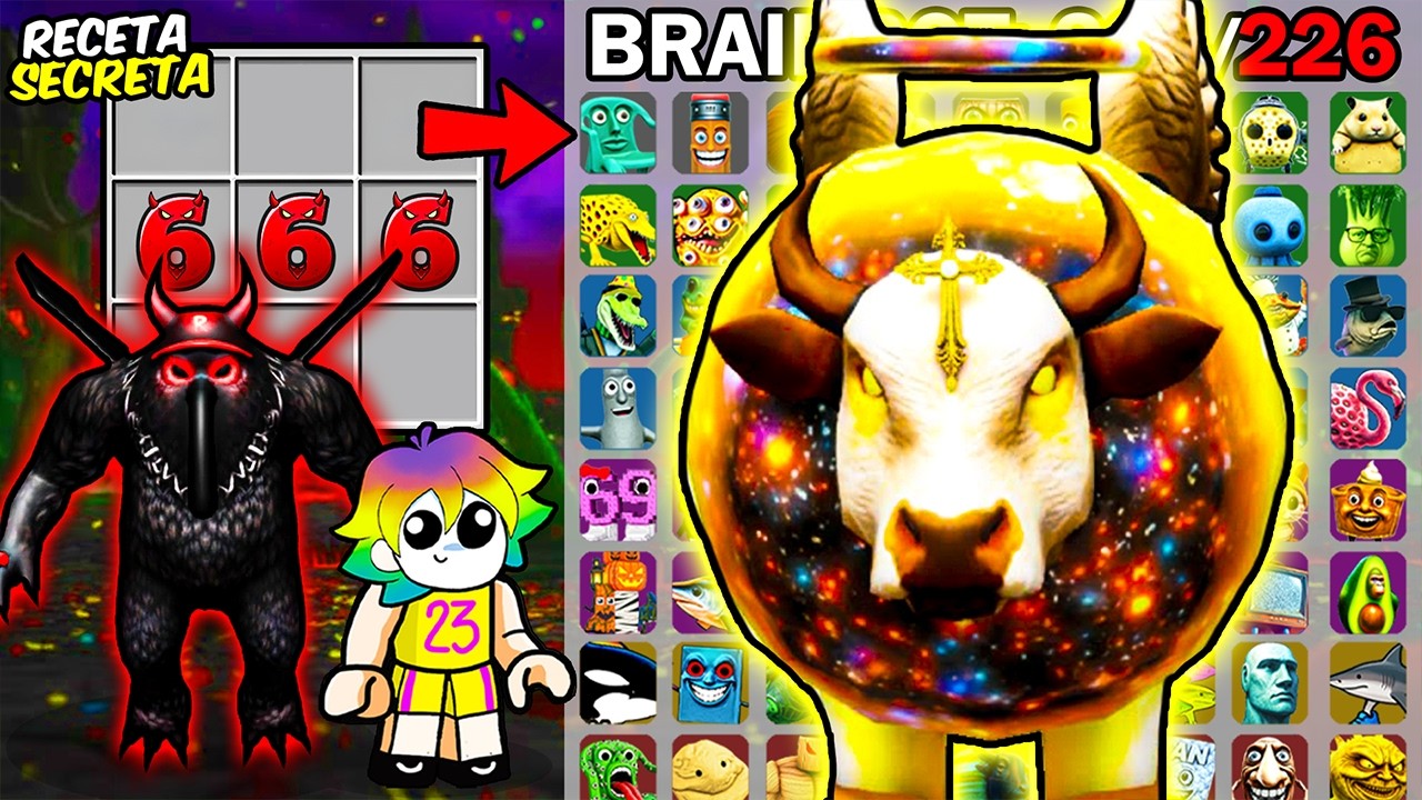 CONSEGUÍ LAS NUEVAS RECETAS BRAINROTS en Roblox #8 (Craft a Brainrot,Patapim 666,Vaca Nova Serafita)