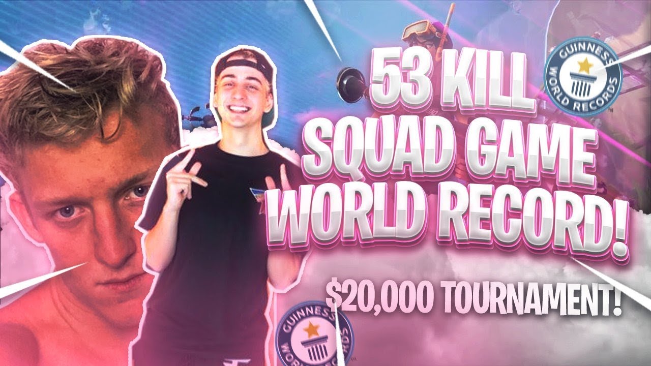 53 KILL SQUAD GAME WORLD RECORD! 20,000$ TOURNAMENT! w/ Tfue, NickEh30 and One_Shot_Gurl!