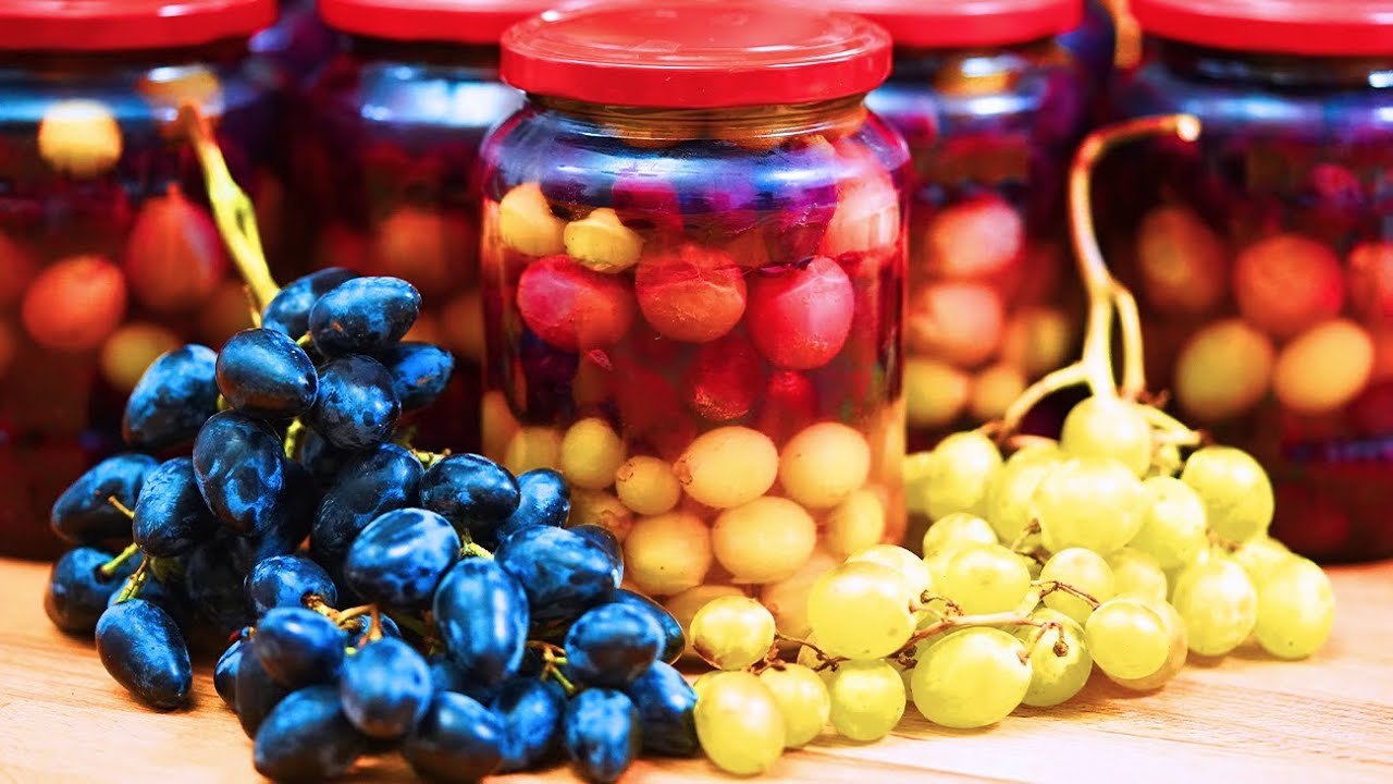 🍇Без сахара виноградный компот | Как приготовить виноградный компот | Компот на зиму | PlaypeQoob