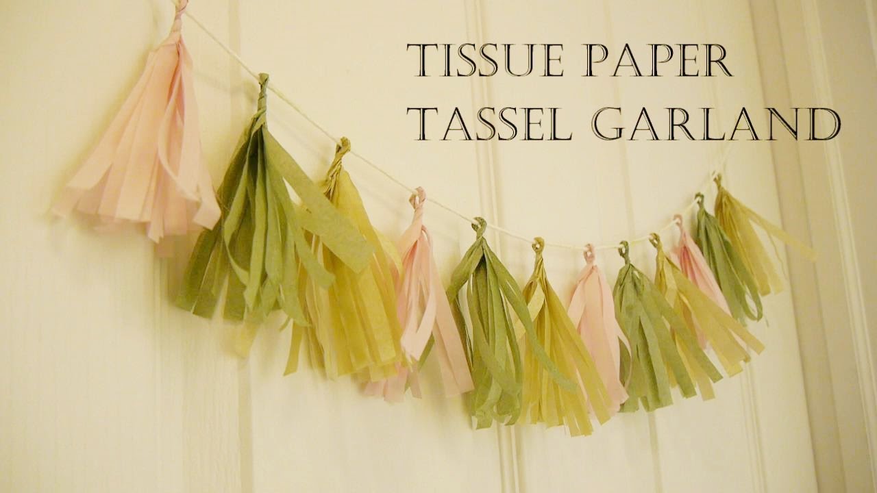How to Make Tissue Paper Tassel Garland  (easy!)