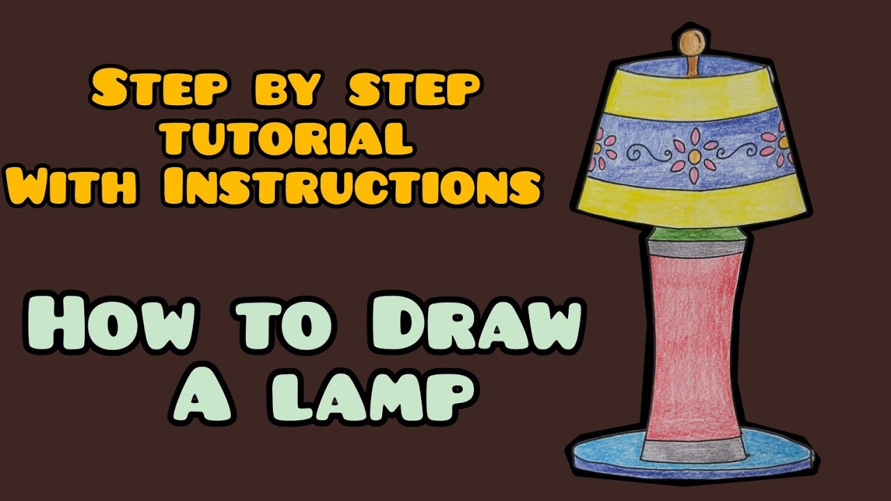 Easy Drawing : Table Lamp | Step by Step Tutorial with Instructions | @KalakritArtStudiobyKanika 