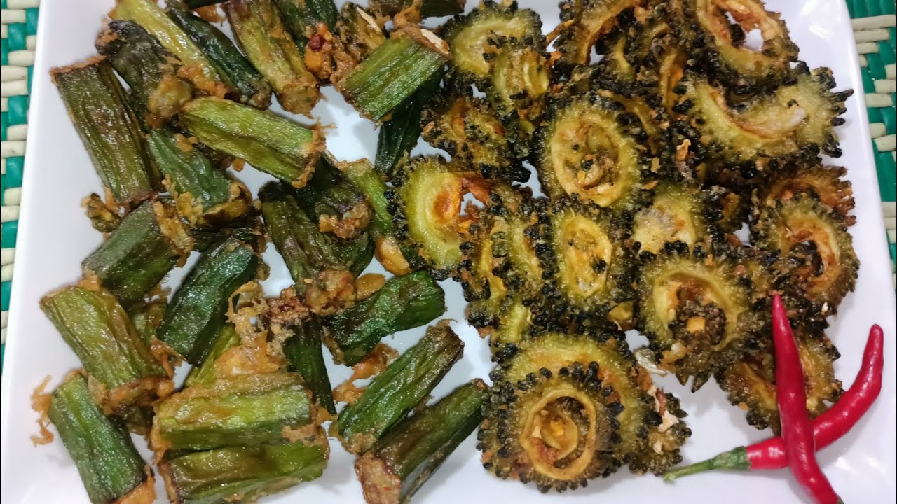 Crispy karela and Okra fry//Seasonal veggies 🥦🥬🫑
