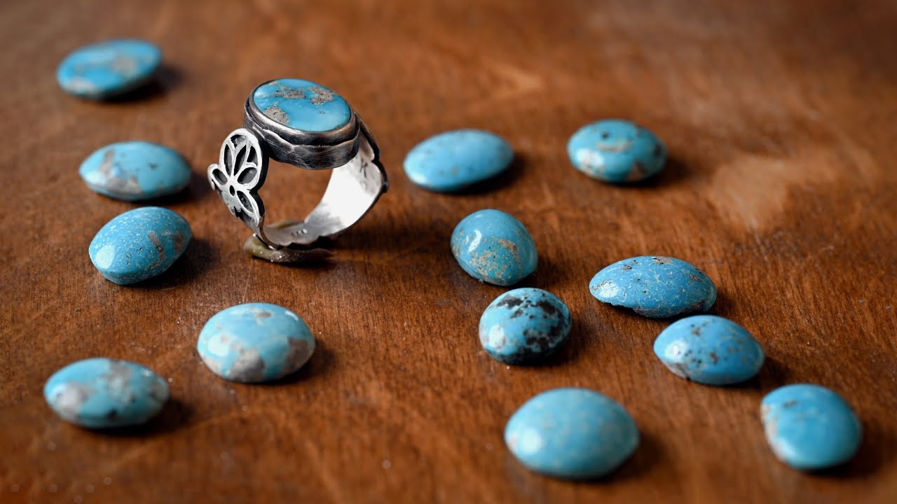 Handmade silver ring with turquoise