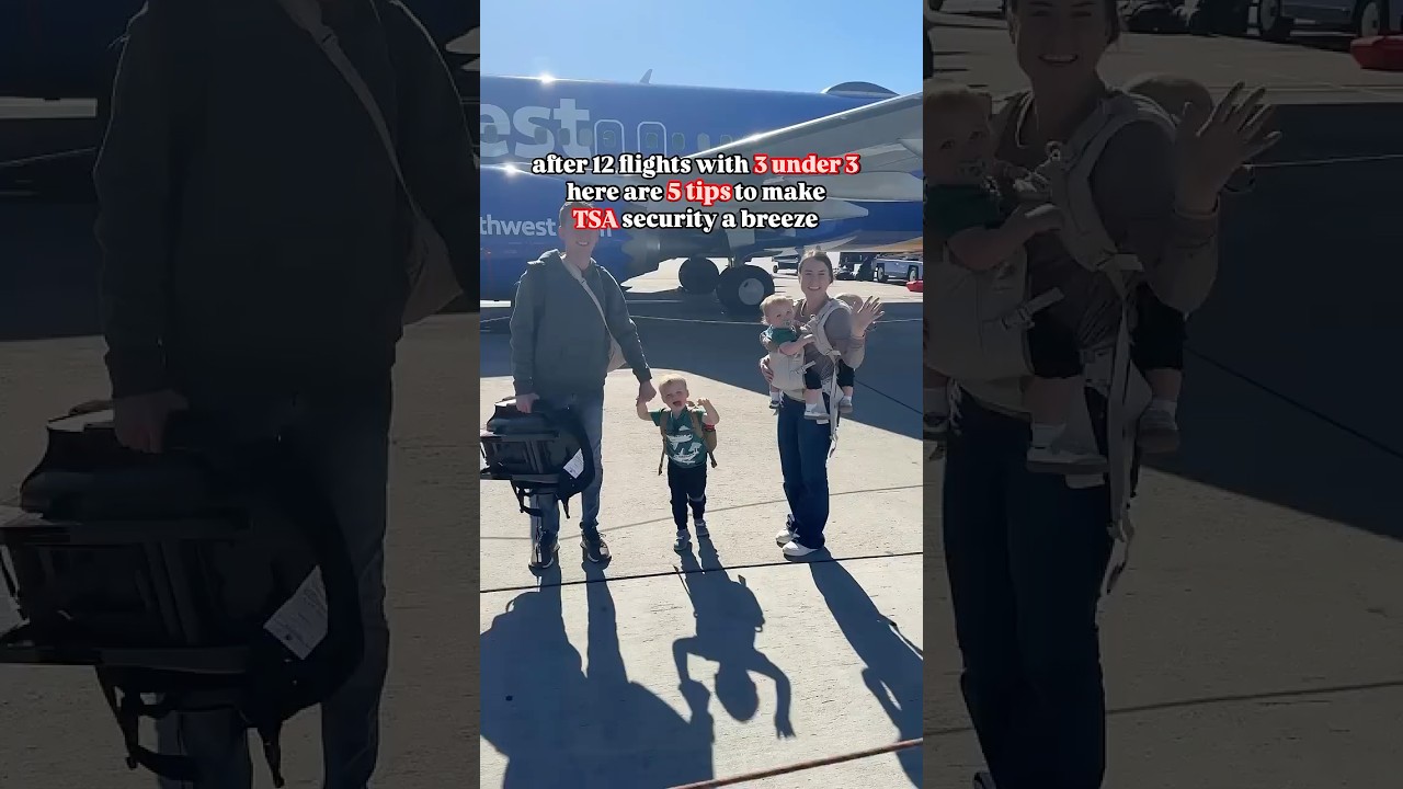 5 tips to make Airport Security a BREEZE with Kids ✈️ from a mom to 3 under 3 including TWINS