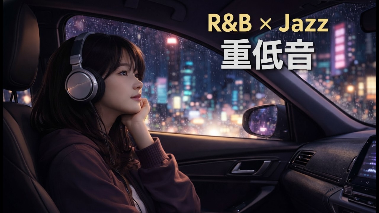 【重低音】夜ドライブ R&B × Jazz｜雨の夜に溶けるチル作業用BGM（55分）